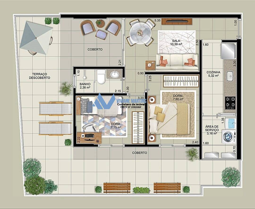 Apartamento à venda com 2 quartos, 100m² - Foto 10