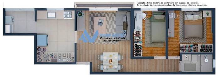 Apartamento à venda com 2 quartos, 54m² - Foto 7